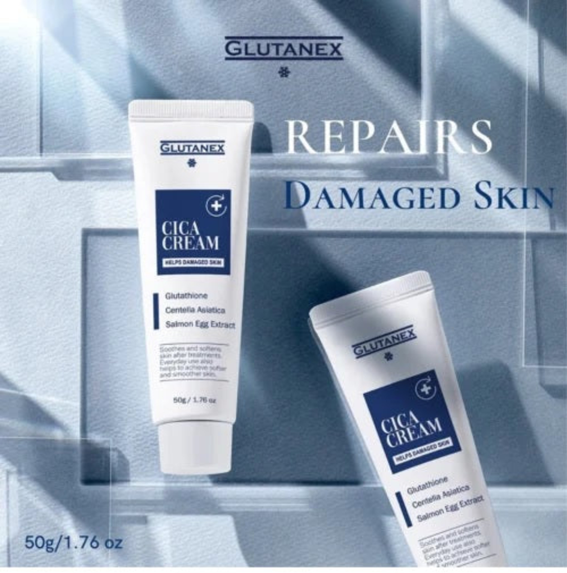 Glutanex Cica Cream – Cremă Reparatoare și Calmanta dupa tratament