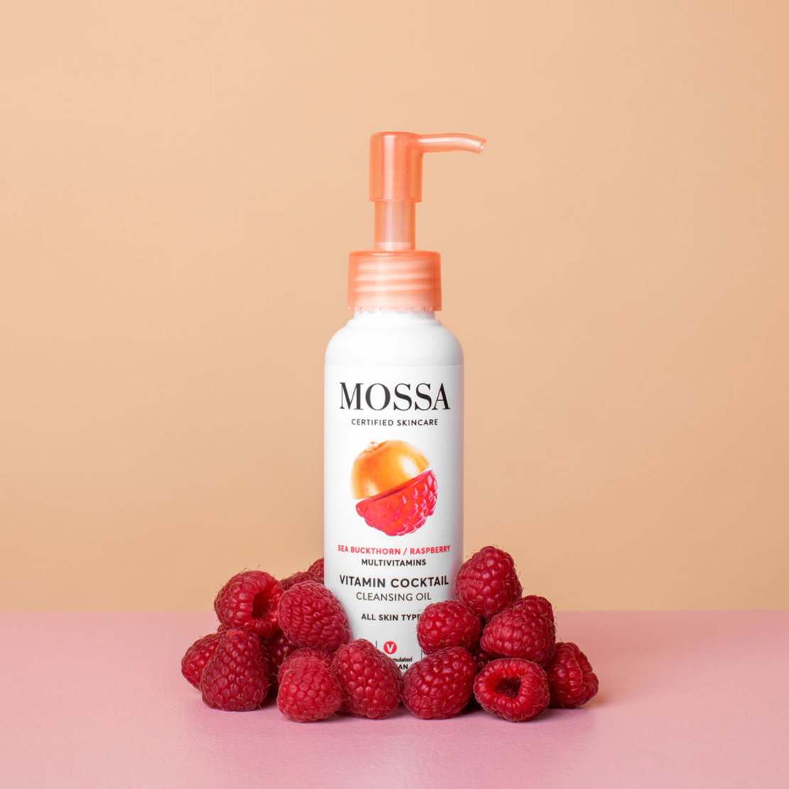 MOSSA Vitamin Cocktail Ulei Demachiant BIO 125ml – Ulei Demachiant cu Cătină și Zmeură