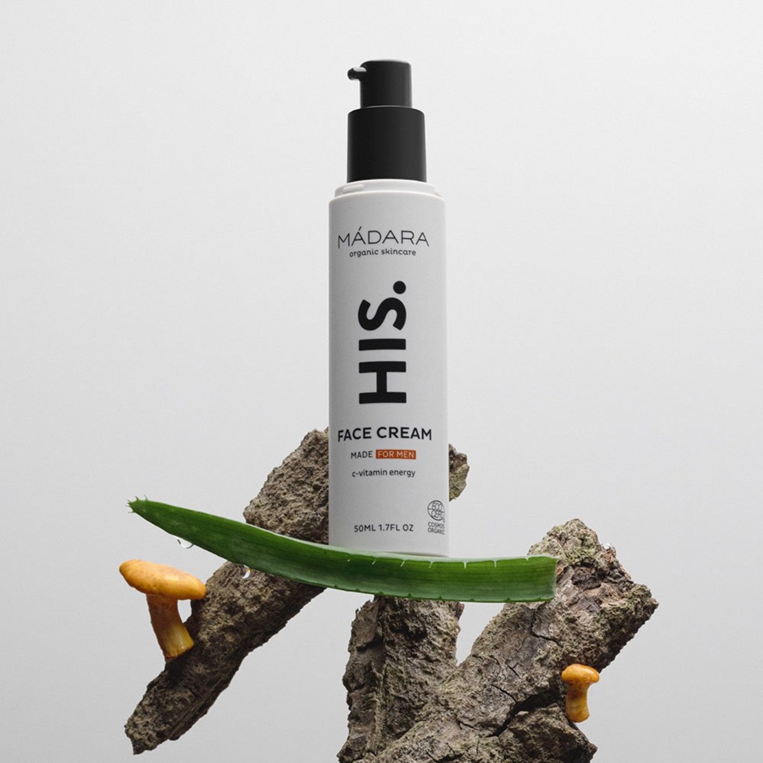 MÁDARA HIS Cremă de Față pentru Bărbați – 50ml | Hidratantă Vegană Organică