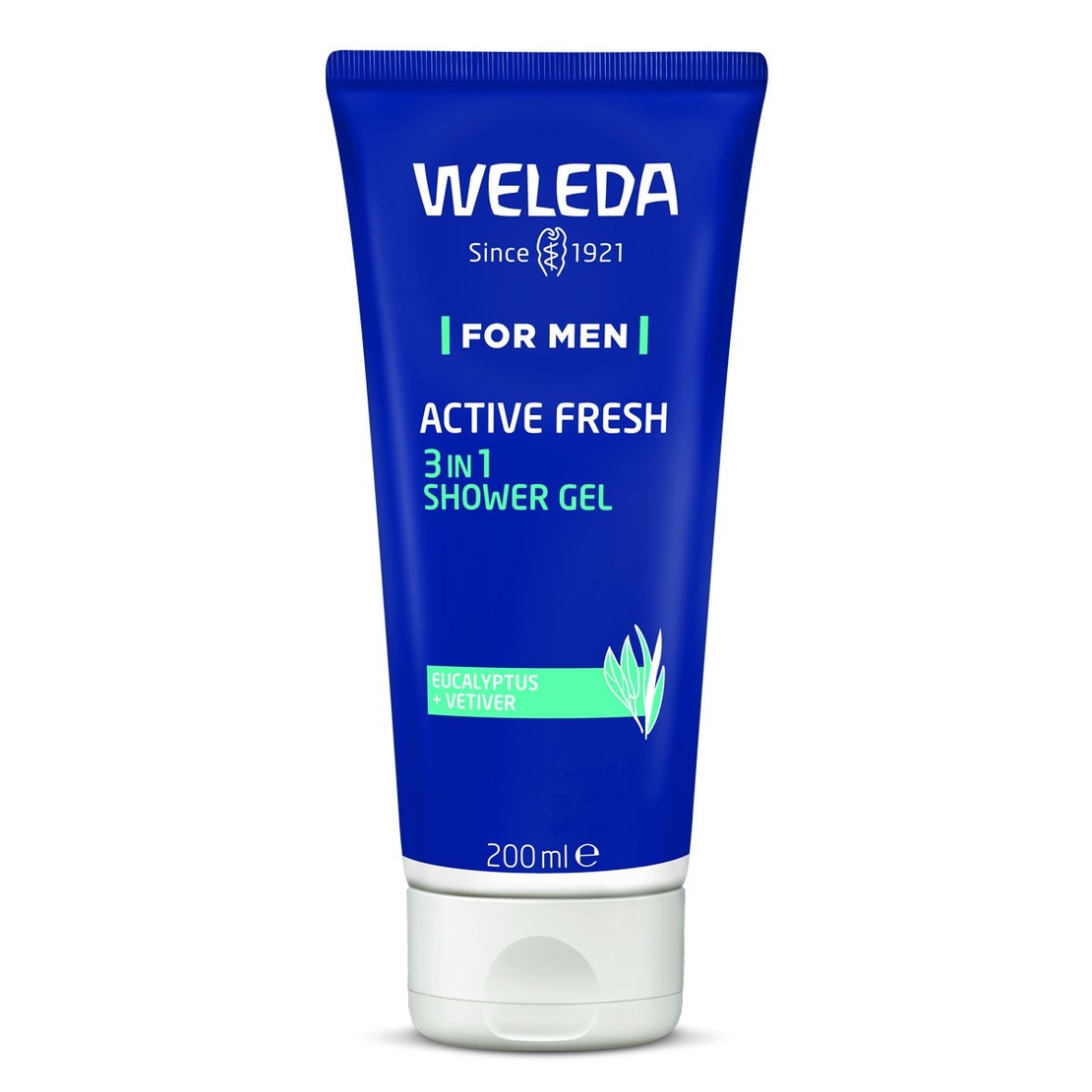 Weleda MEN Gel de Duș 3în1 Active Fresh BIO – 200 ml | Corp, Ten și Păr
