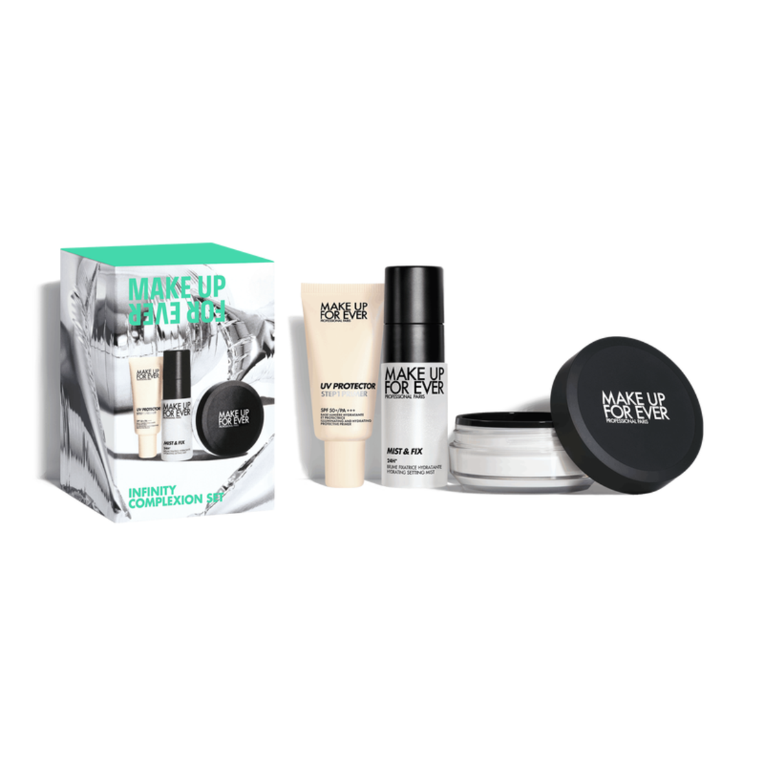 MAKEUP FOR EVER ARTIST INFINITY COMPLEXION SET -  MINI SET PROTECȚIE ȘI FIXARE