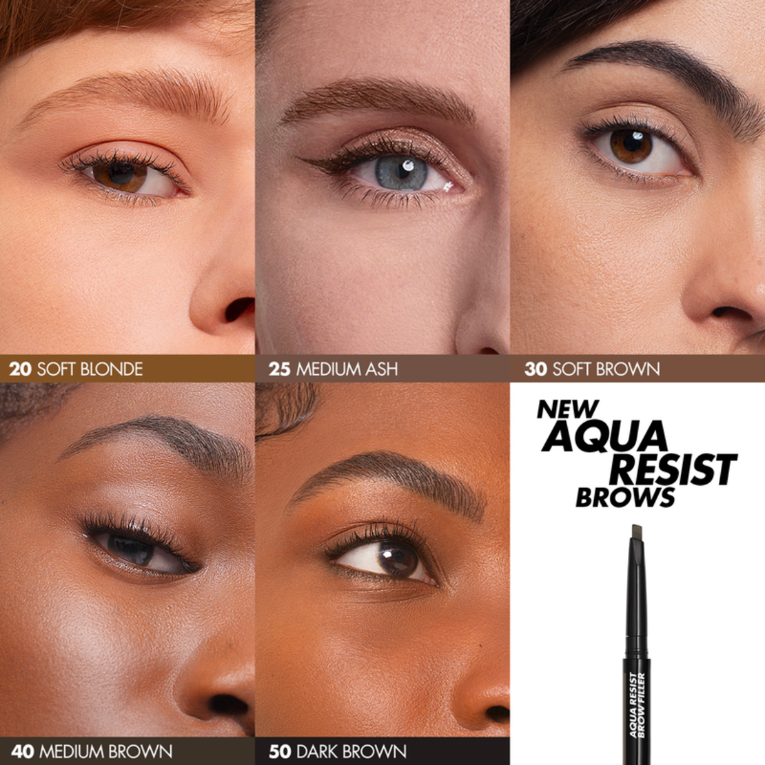MAKEUP FOR EVER AQUA RESIST BROW FILLER - CREION DE SPRÂNCENE REZISTENT LA APĂ ȘI LA TRANSFER