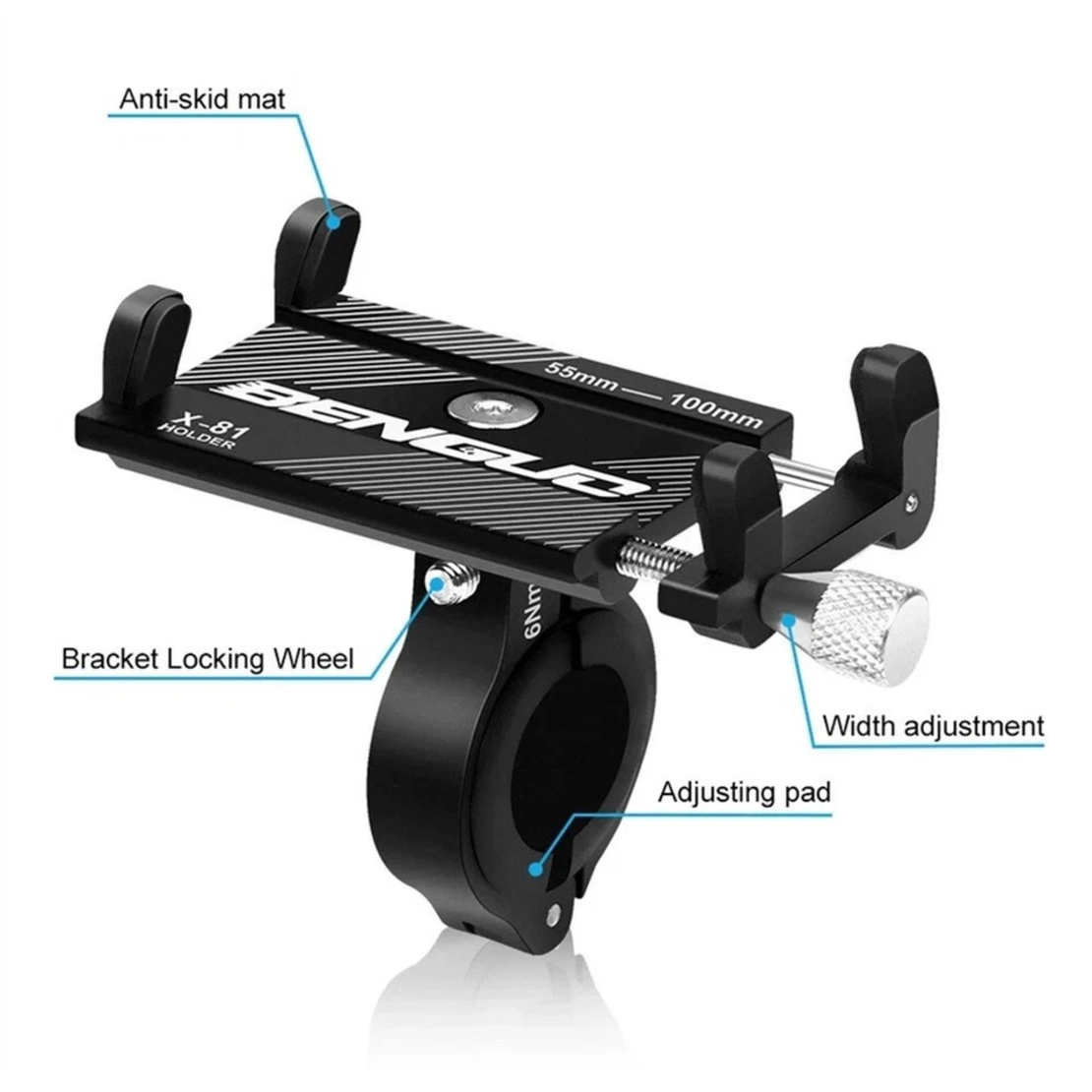 Gub 81 mini suport telefon aluminiu bicicleta trotineta metal