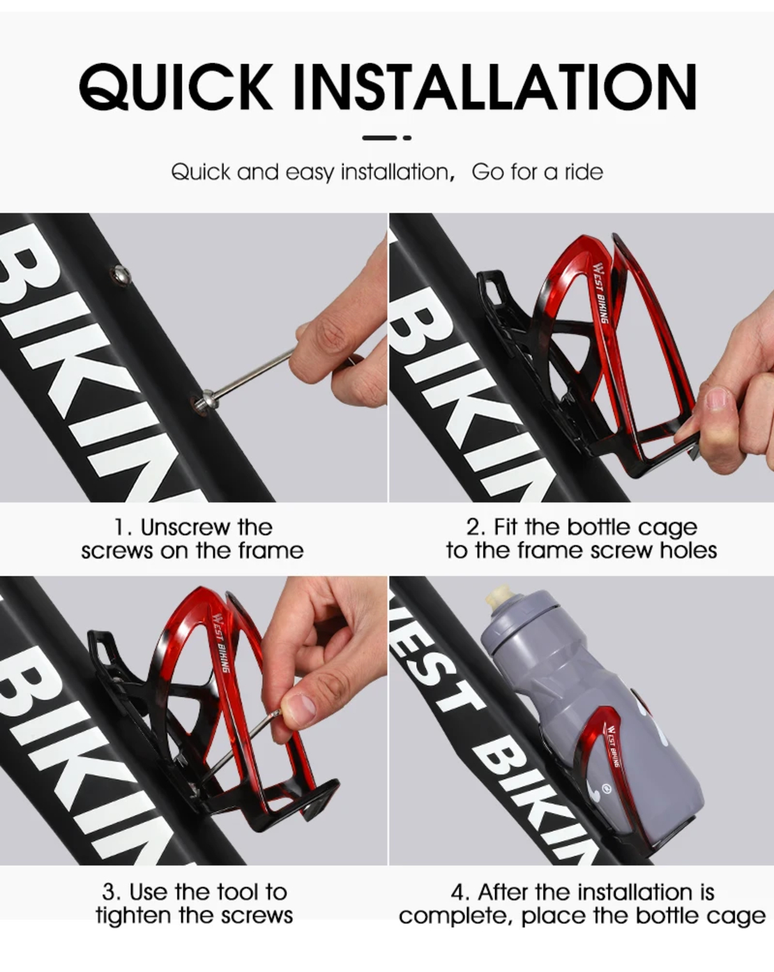 Suport bidon apa pentru bicicleta west