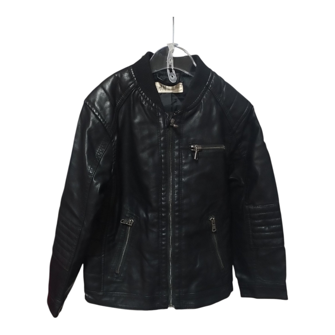 Jachetă Biker din Piele Ecologică H&M cu Detalii Matlasate – Mărimea 116 (6 ani) | Second Hand