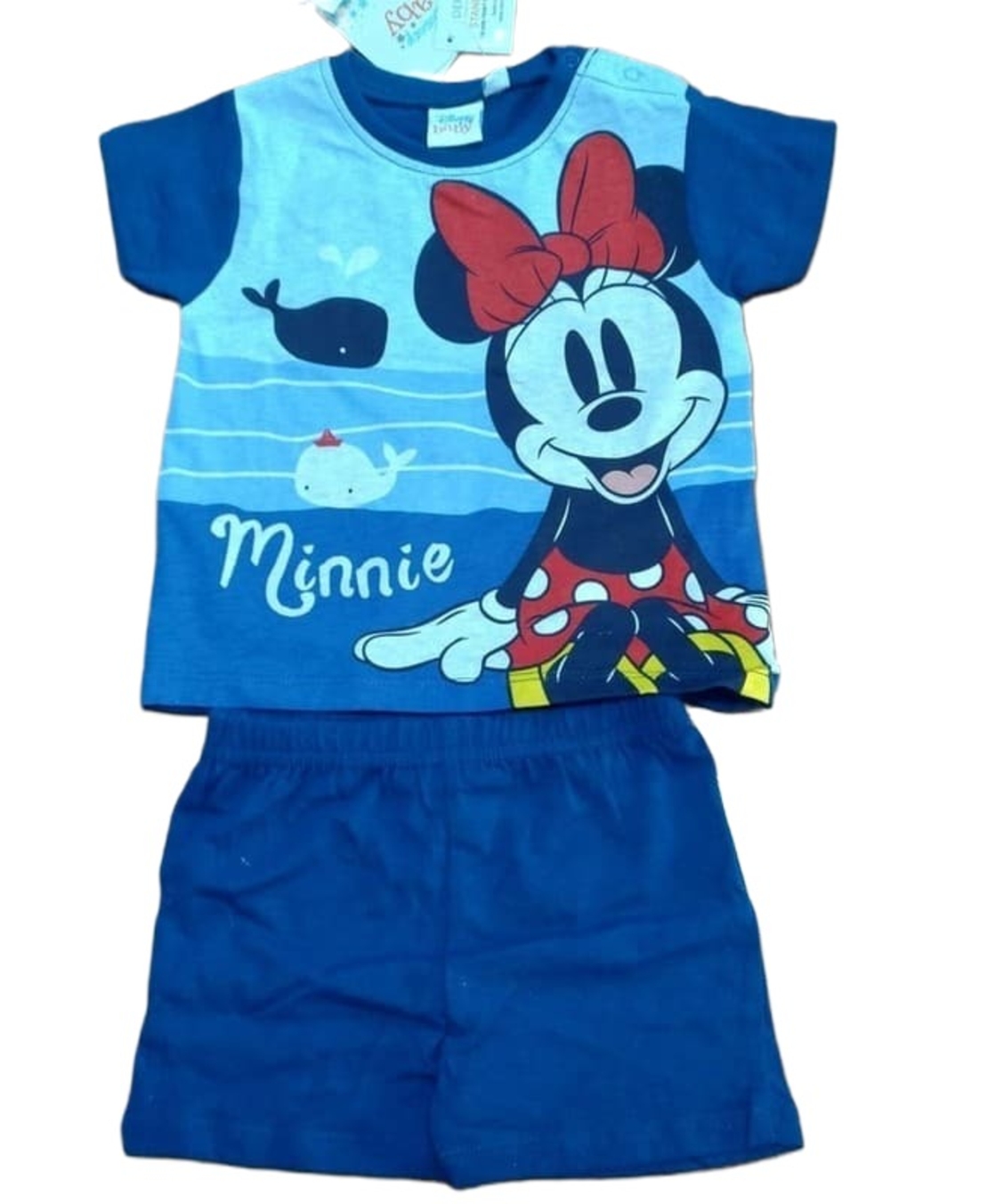 Compleu de vară pentru fetițe (2 piese)Minnie Mouse Bleomarin