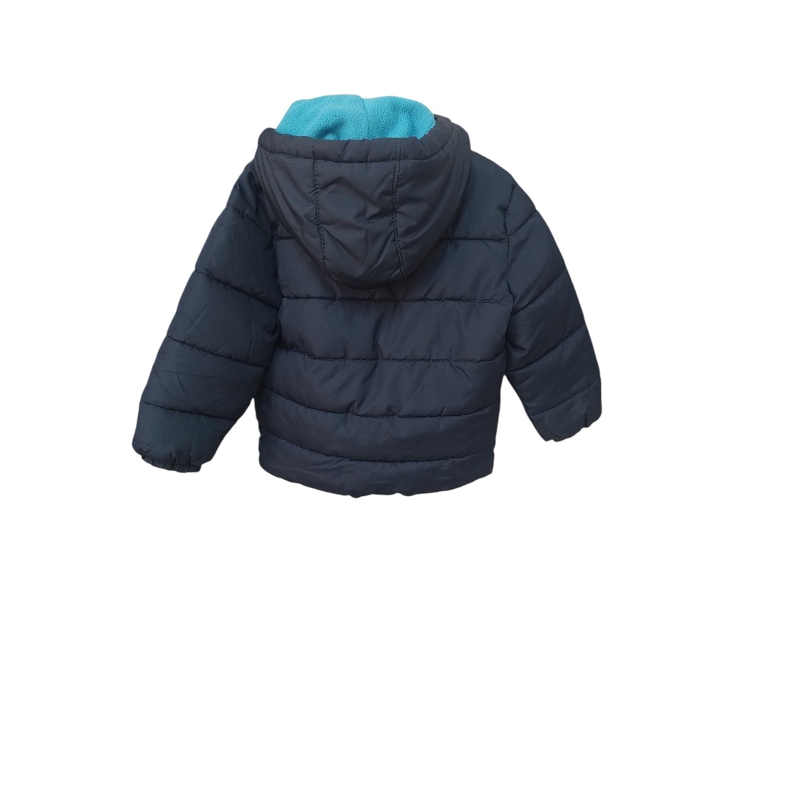 Geacă de Iarnă Matlasată Liegelind cu Glugă și Căptușeală Fleece Turcoaz – Mărimea 86-92 | Second Hand