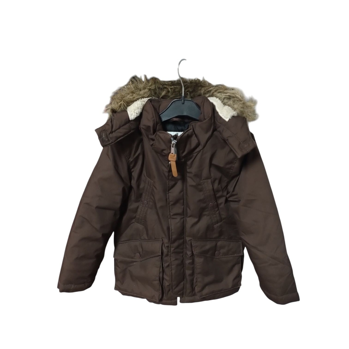 Geacă Groasă de Iarnă H&M Tip Parka cu Glugă și Blăniță – Mărimea 116 (5-6 Ani) | Second Hand Premium