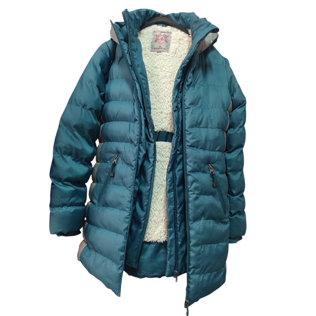 Geacă de Iarnă Puffer A Punto, Dublu Fermoar și Interior Complet Îmblănit – Mărimea 152 (11-12 Ani) | Second Hand Premium