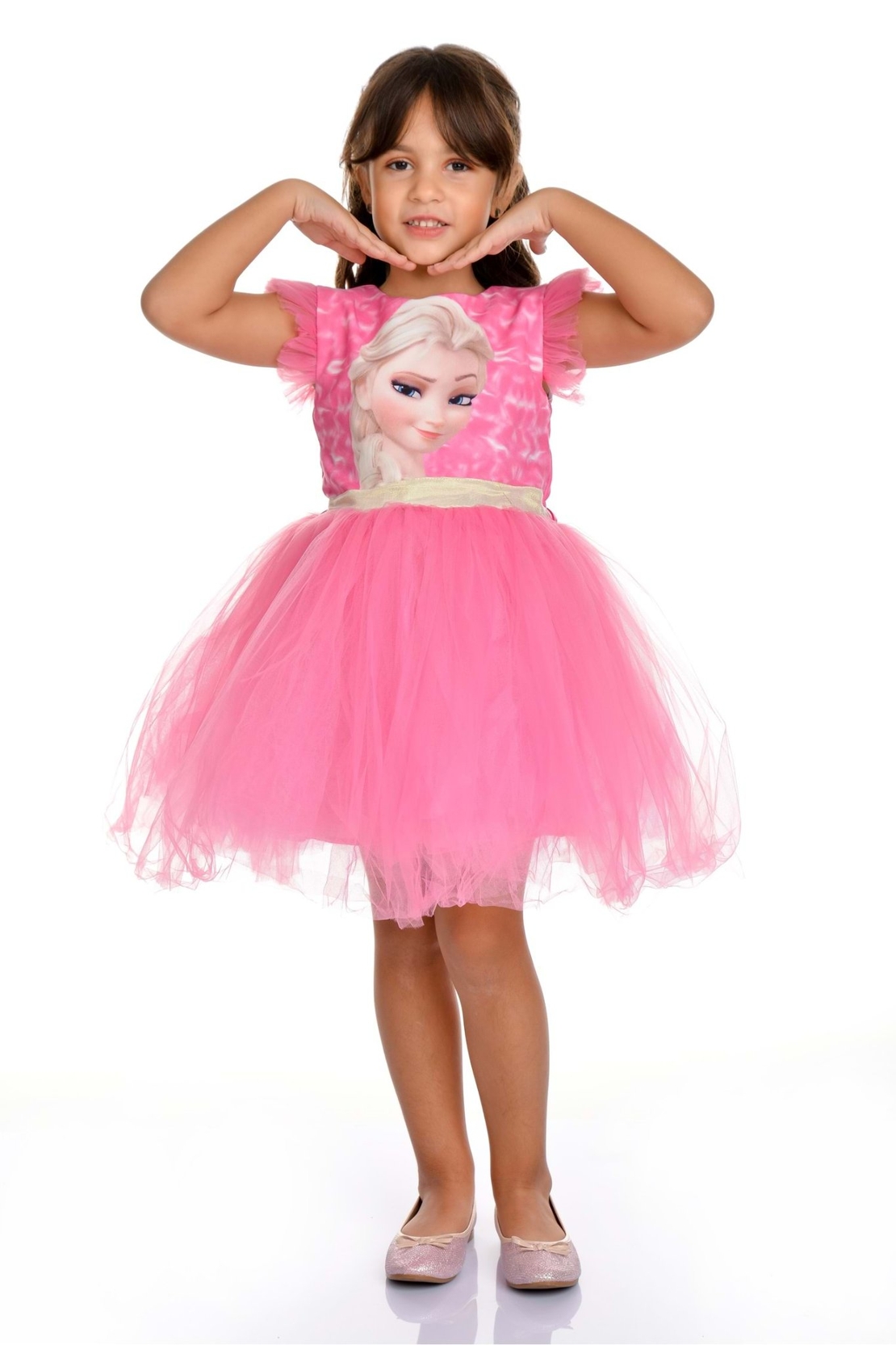 Rochie cu personaje Roz