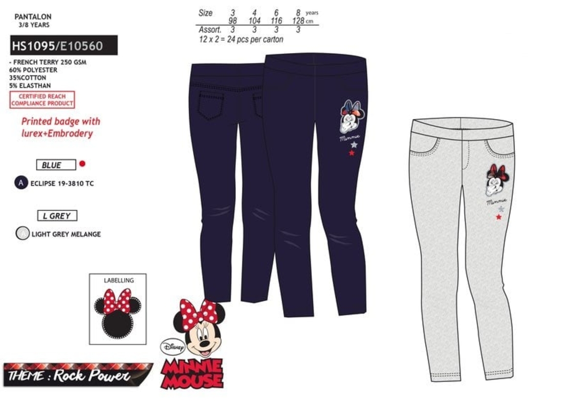 Pantaloni Minnie Mouse Bleumarin
