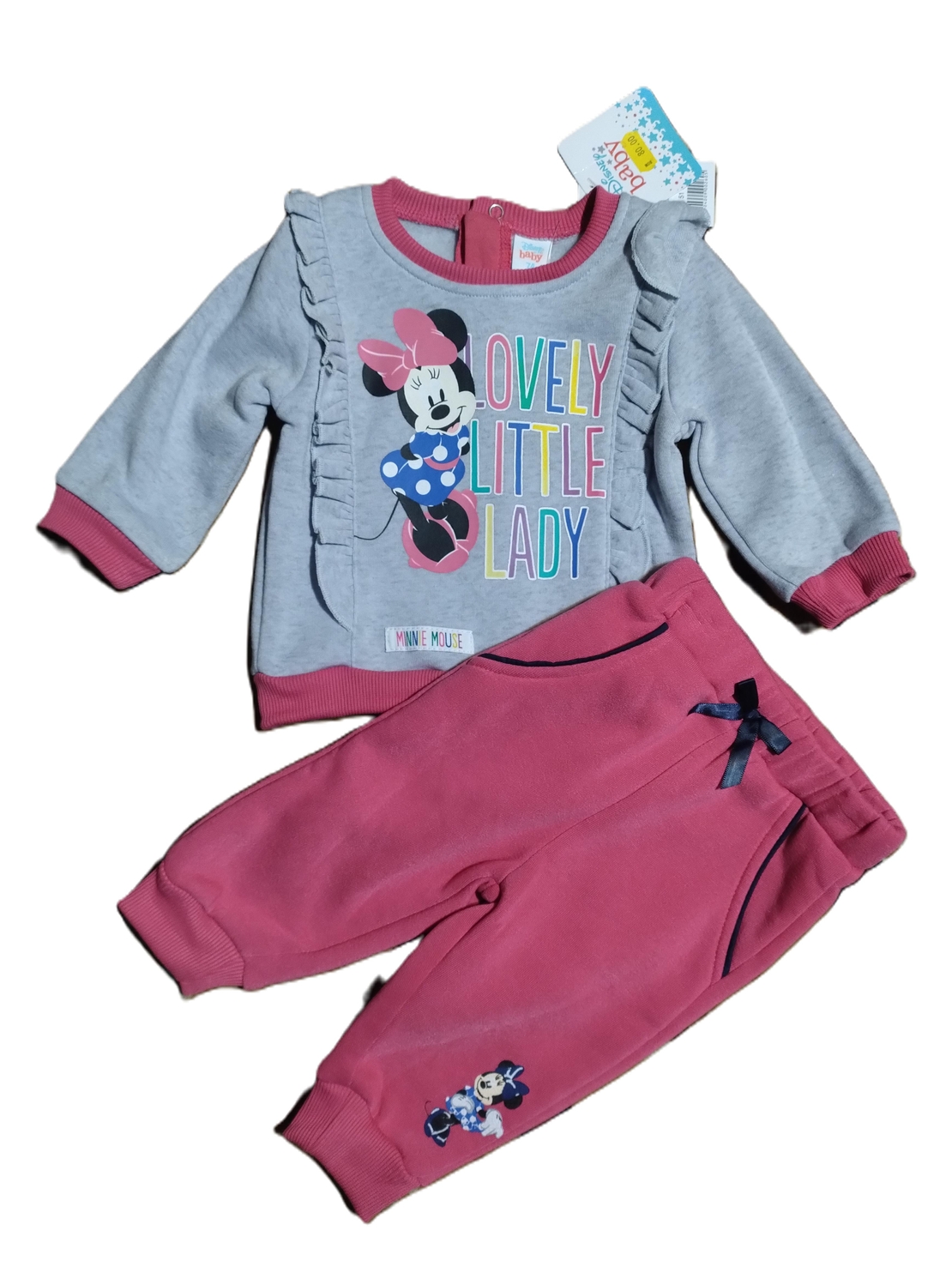 Set Minnie Mouse Bebe Gri