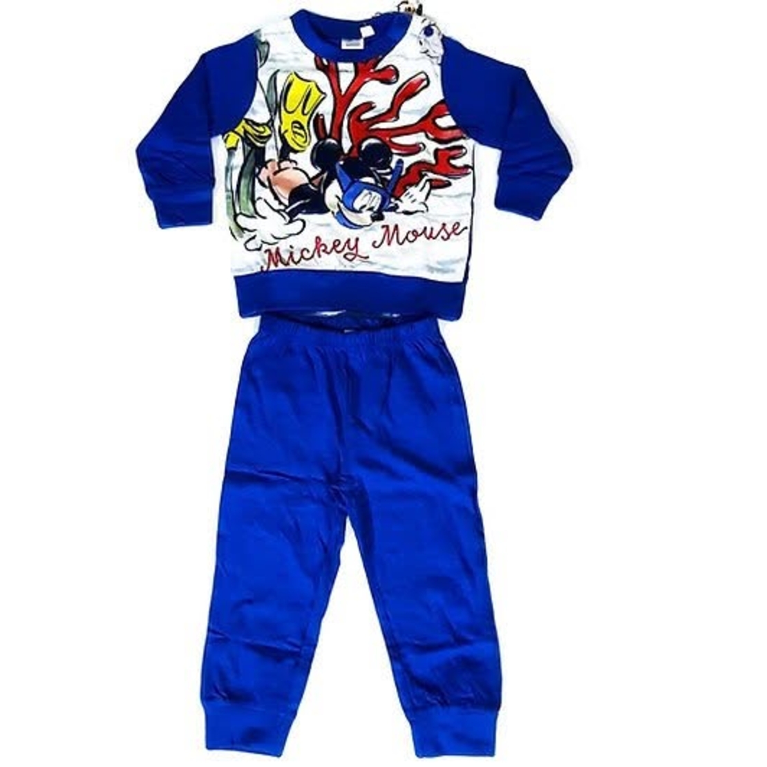 Pijama Băieți Albastru Regal Mickey Mouse Disney Scafandru – Nouă cu Etichetă