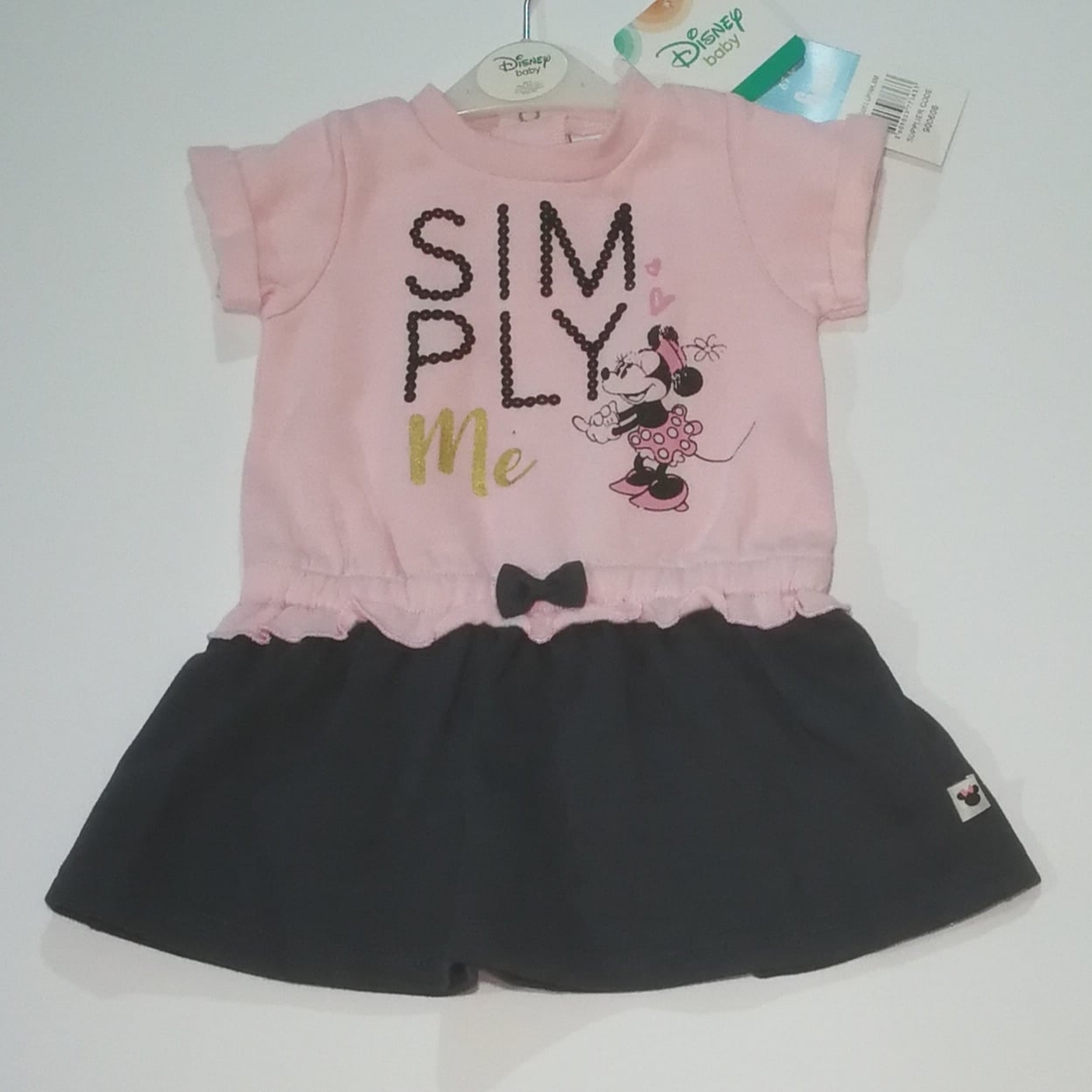 Rochie Minnie Mouse din Molton cu imprimeu