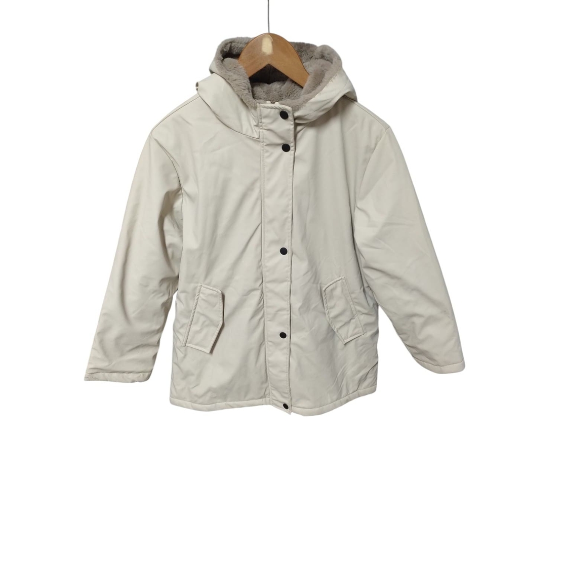 Geacă de Iarnă Premium ZARA Kids, Complet Îmblănită la Interior, Crem – Mărimea 152 (11-12 Ani) | Second Hand Premium