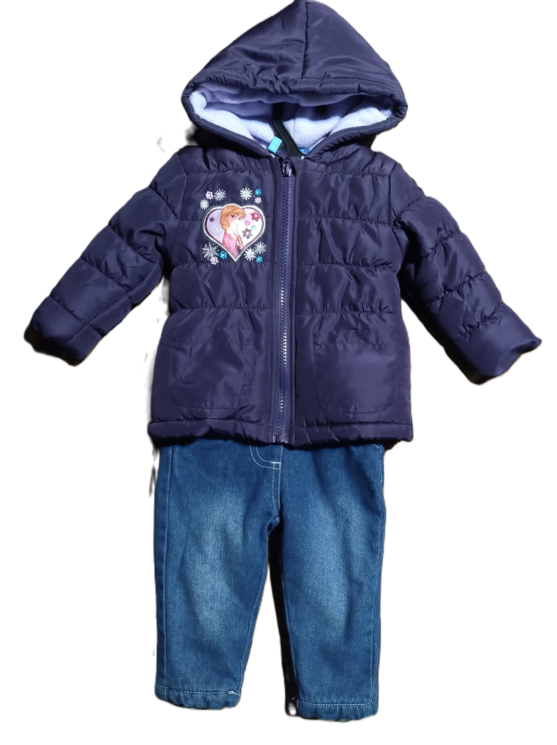 Set Frozen geaca, tricou si pantaloni bebe