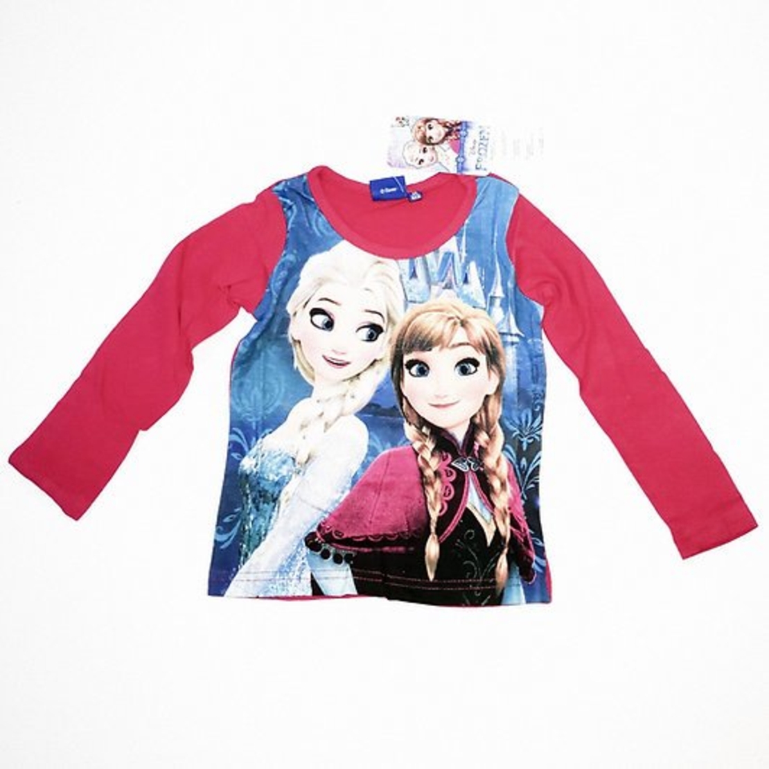 Tricou Frozen Rosu Mâneca Lunga Bumbac