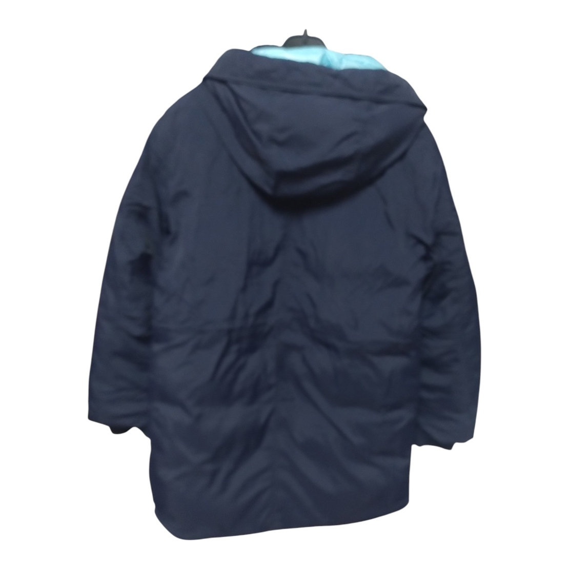 Geacă Lungă de Iarnă H&M Tip Parka cu Glugă și Căptușeală Turcoaz – Mărimea 116 (6 ani) | Second Hand