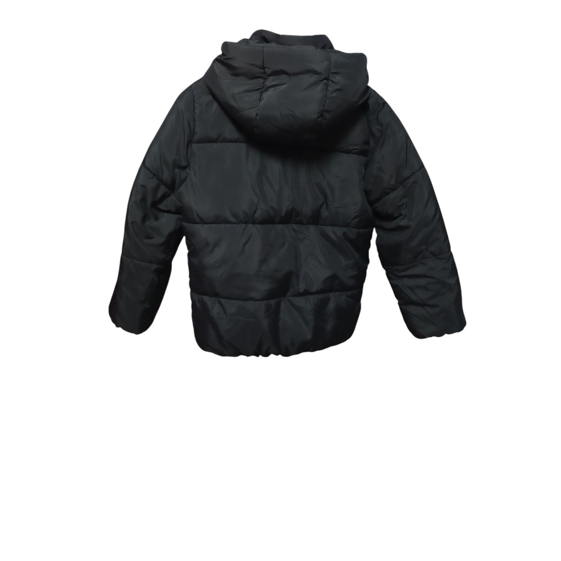 Geacă de Iarnă Puffer H&M cu Glugă Detașabilă și Buzunare Mari, Negru – Mărimea 134-140 (8-10 Ani) | Second Hand Premium