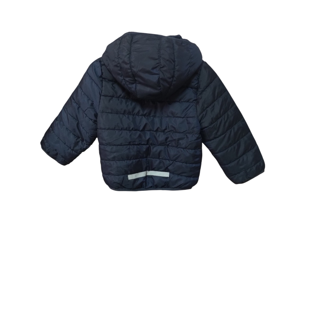 Jachetă Vătuită Hidrofugă H&M cu Glugă, Bleumarin Clasic – Mărimea 92 (1-2 Ani) | Second Hand Premium