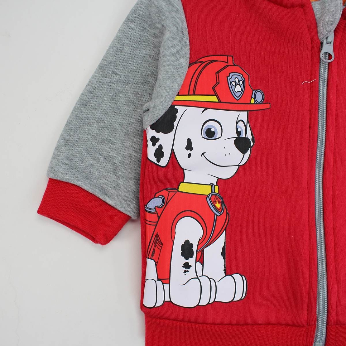 Trening Călduros pentru Copii, 2 Piese - Model Marshall „Paw Patrol”, Roșu/Gri