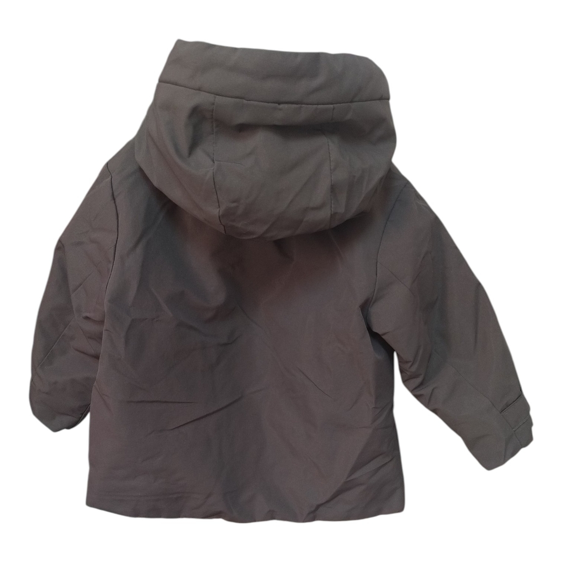 Geacă de Iarnă Premium ZARA Baby cu Glugă, Antracit/Maro Închis – Mărimea 86 (12-18 luni) | Second Hand