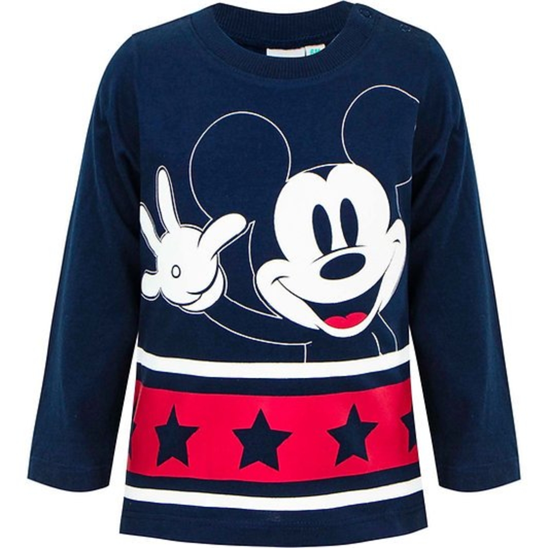 Tricou Disney Baby bleumarin mâneca lunga bumbac