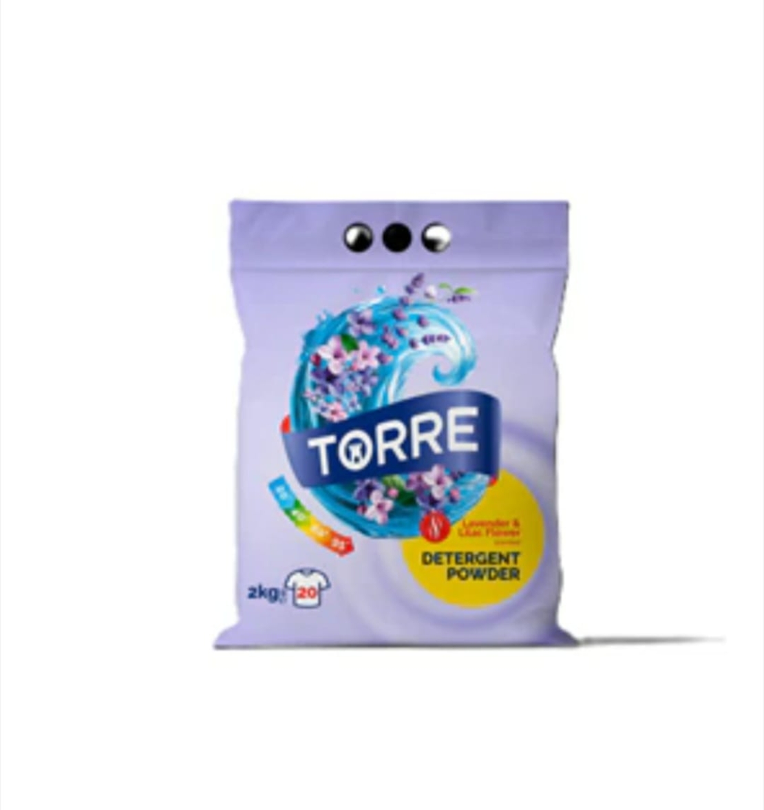 Detergent pudra pentru rufe albe si colorate, cu parfum de lavanda si liliac