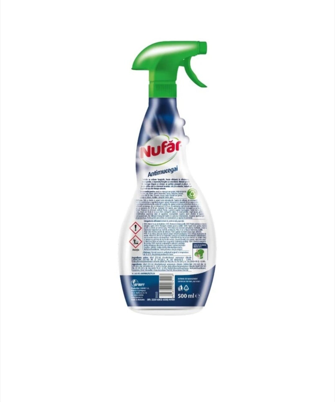 Solutie Nufar, actiune fungicida, pentru eliminarea mucegaiului, 500 ml