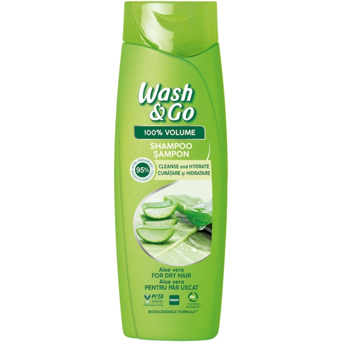 Sampon Wash&Go cu extract de Aloe Vera, 360 ml