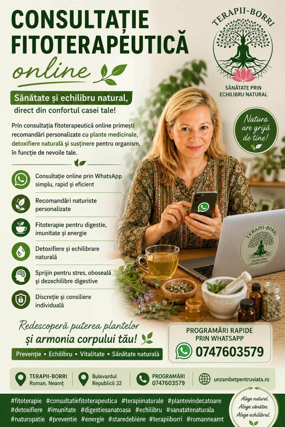 🌿 CONSULTAȚIE FITOTERAPEUTICĂ ONLINE 🌿