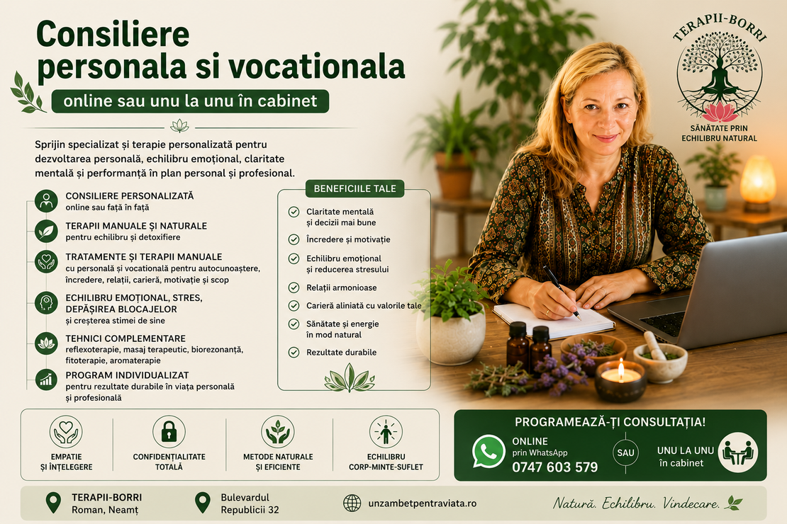 Consiliere dezvoltare personală la distanță
