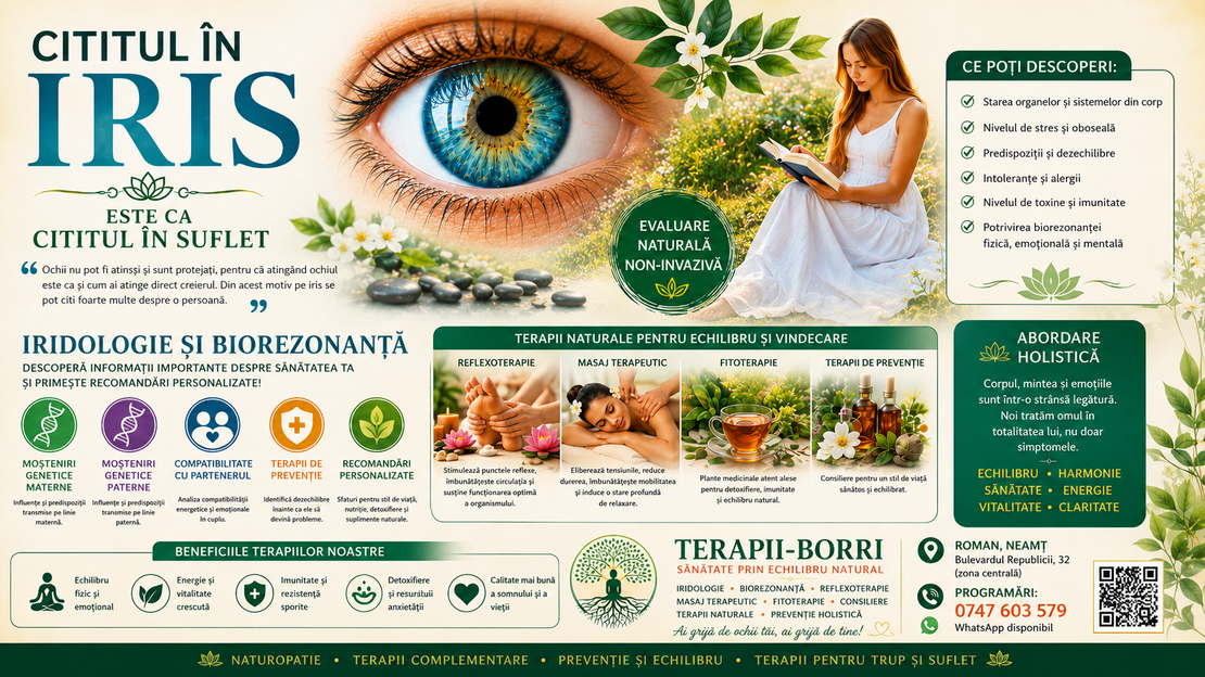 Iridologia - Consultație prin citirea irisului