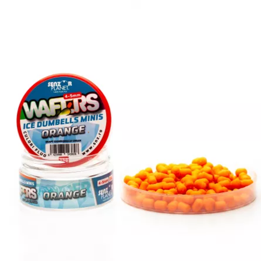 WAFTERS ICE DUMBELLS MINIS ORANGE 4-5mm 15g