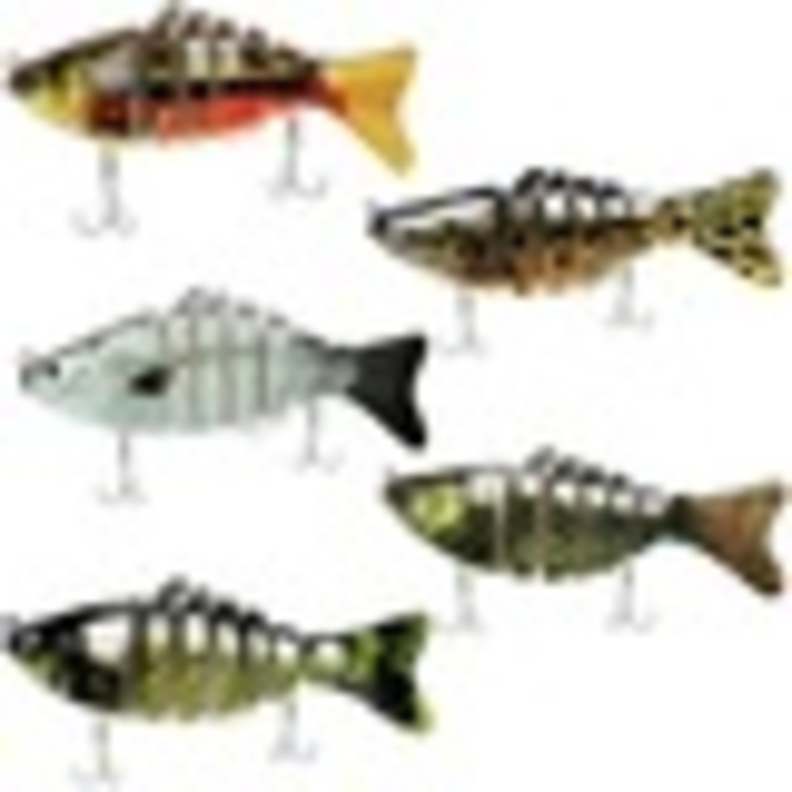 Voblere articulate segmentate, flexibile, 10 cm, 15 g, momeala pentru stiuca, pastrav, somn, salau, peste rapitor