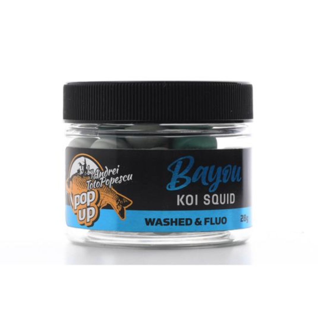 Boilies CPK Pop Up Washed and Fluo Bayon Koi Squid 12mm