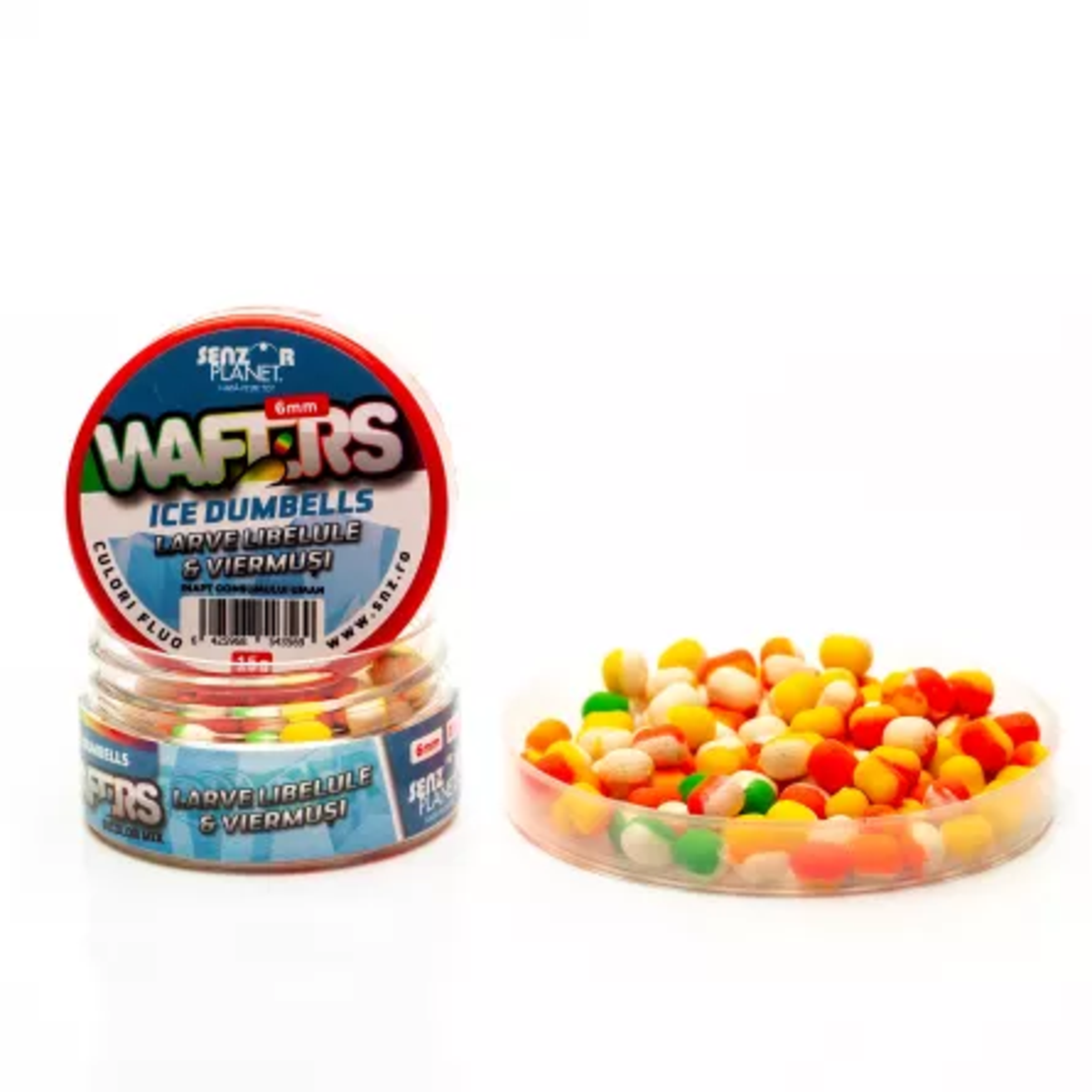 WAFTERS ICE DUMBELLS BICOLOR LARVE LIBELULE & VIERMUSI (MIX BICOLOR) 6mm