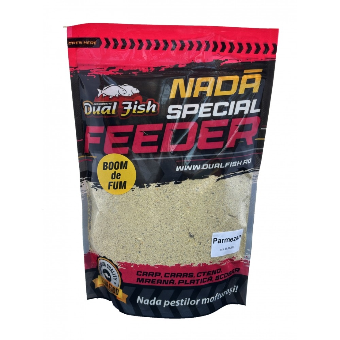 BOOM DE FUM Nada special FEEDER, aroma de parmezan, 1kg, Dual Fish