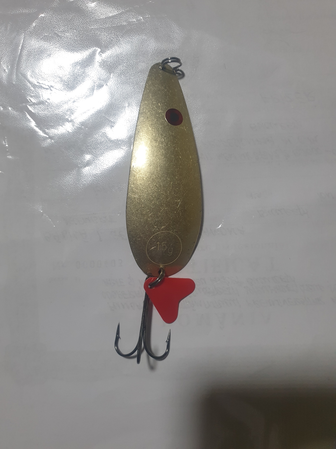 Lingurita oscilanta auriu mat 15g