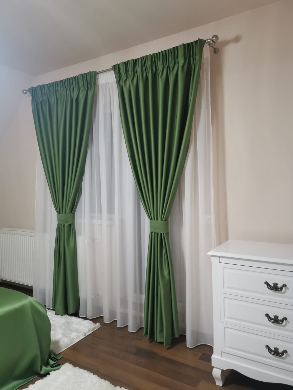 Draperie Notte și voal alb