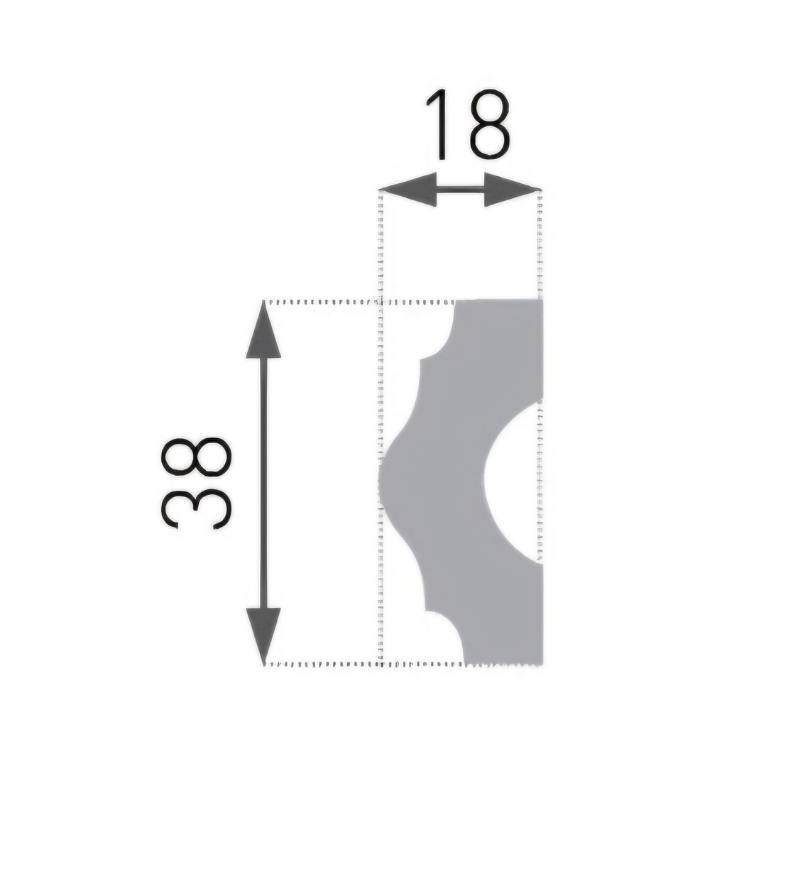 Baghetă decorativă tavan E18 38x18x2000