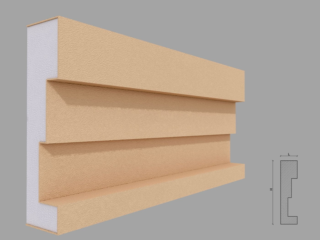 Brau decorativ de exterior F318 dimensiuni 210x55x2000mm