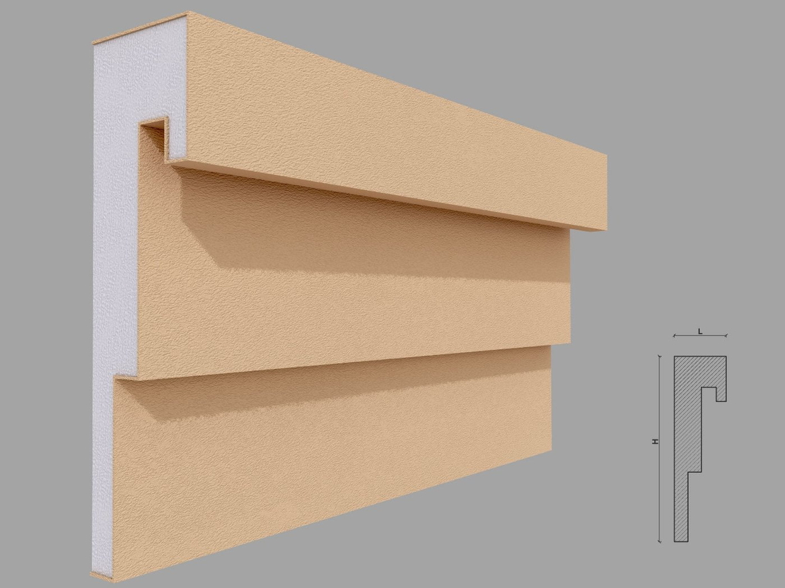 Brau decorativ de exterior F324 dimensiuni 250x70x2000mm