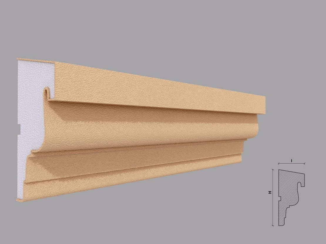 Solbanc/pervaz decorativ exterior PD210 dimensiuni 130x60x2000mm