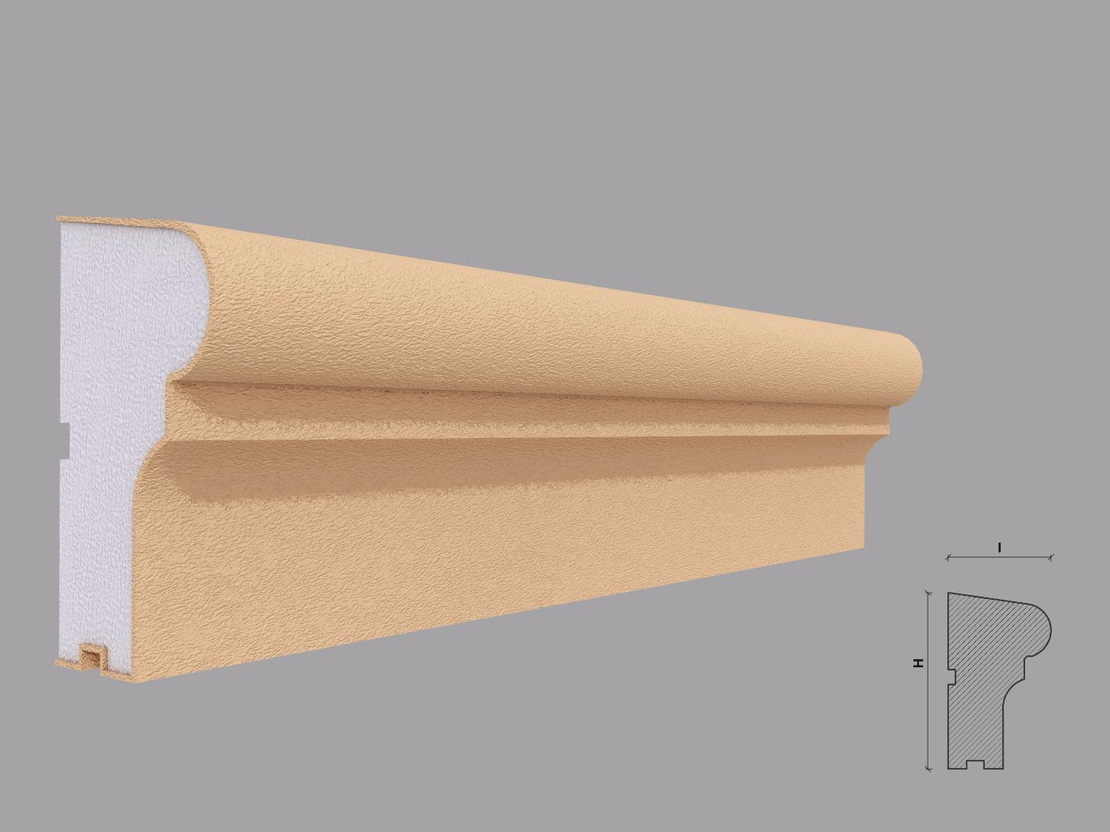 Solbanc/pervaz decorativ exterior PD217 dimensiuni 120x70x2000mm