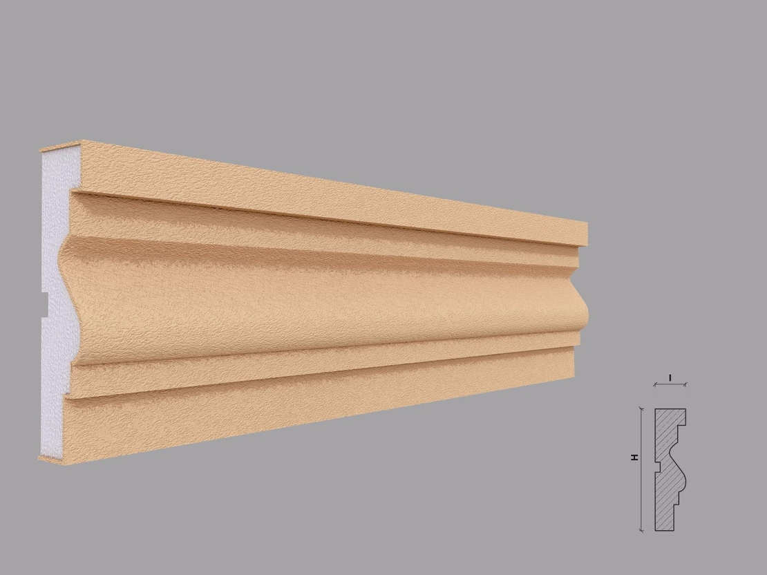 Ancadrament fereastra exterior F129 dimensiuni 120x30x2000mm