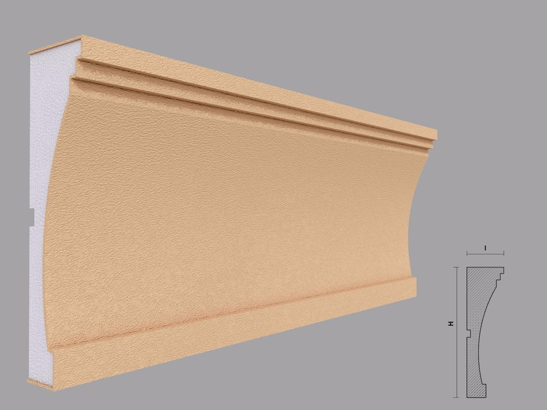 Brau decorativ de exterior F304 dimensiuni 180x51x2000mm