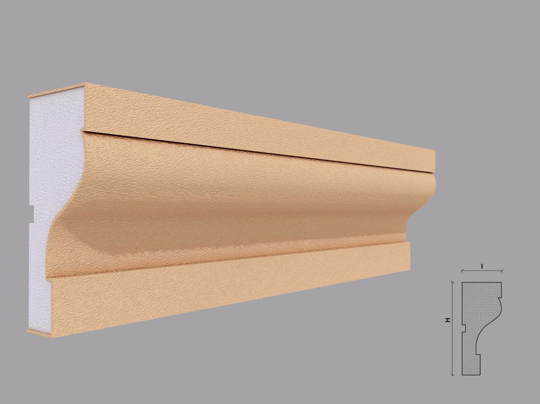 Ancadrament fereastra exterior F105 dimensiuni 130x55x2000mm
