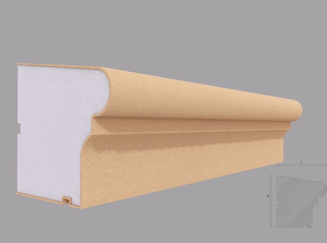 Solbanc/pervaz decorativ exterior PD214 dimensiuni 120x115x2000mm