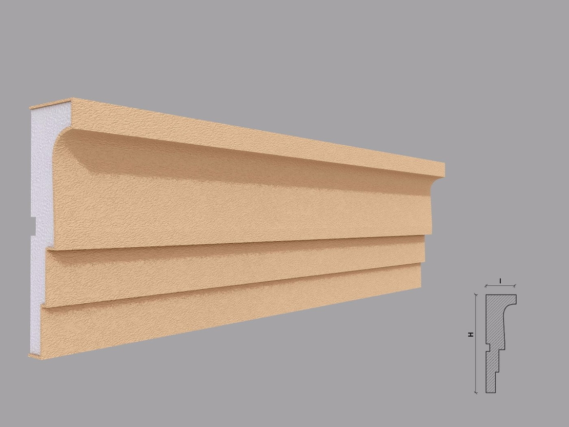 Ancadrament fereastra exterior F119 dimensiuni 130x40x2000mm